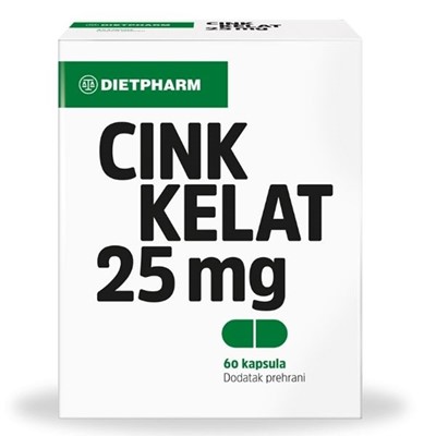 Dietpharm Cink Kelat  25 mg  60 kapsula
