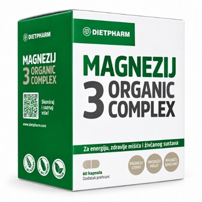 Dietpharm Magnezij 3 Organic Complex 60 kapsula