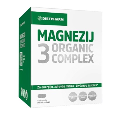 Dietpharm Magnezij 3 Organic Complex 60 kapsula