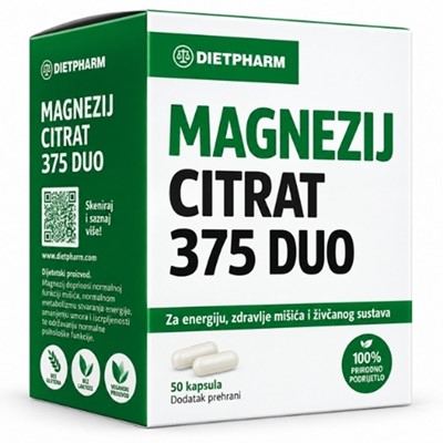 Dietpharm Magnezij Citrat 375 Duo 50 kapsula