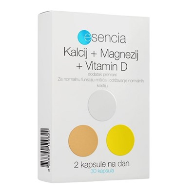 Esencia Kalcij + Magnezij + Vitamin D 30 kapsula