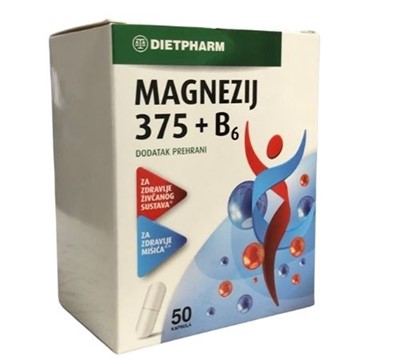Magnezij 375 + B6 50 kapsula