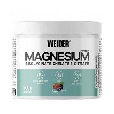 Weider Magnezij Bisglicinat Kelat i Citrat prah 200g